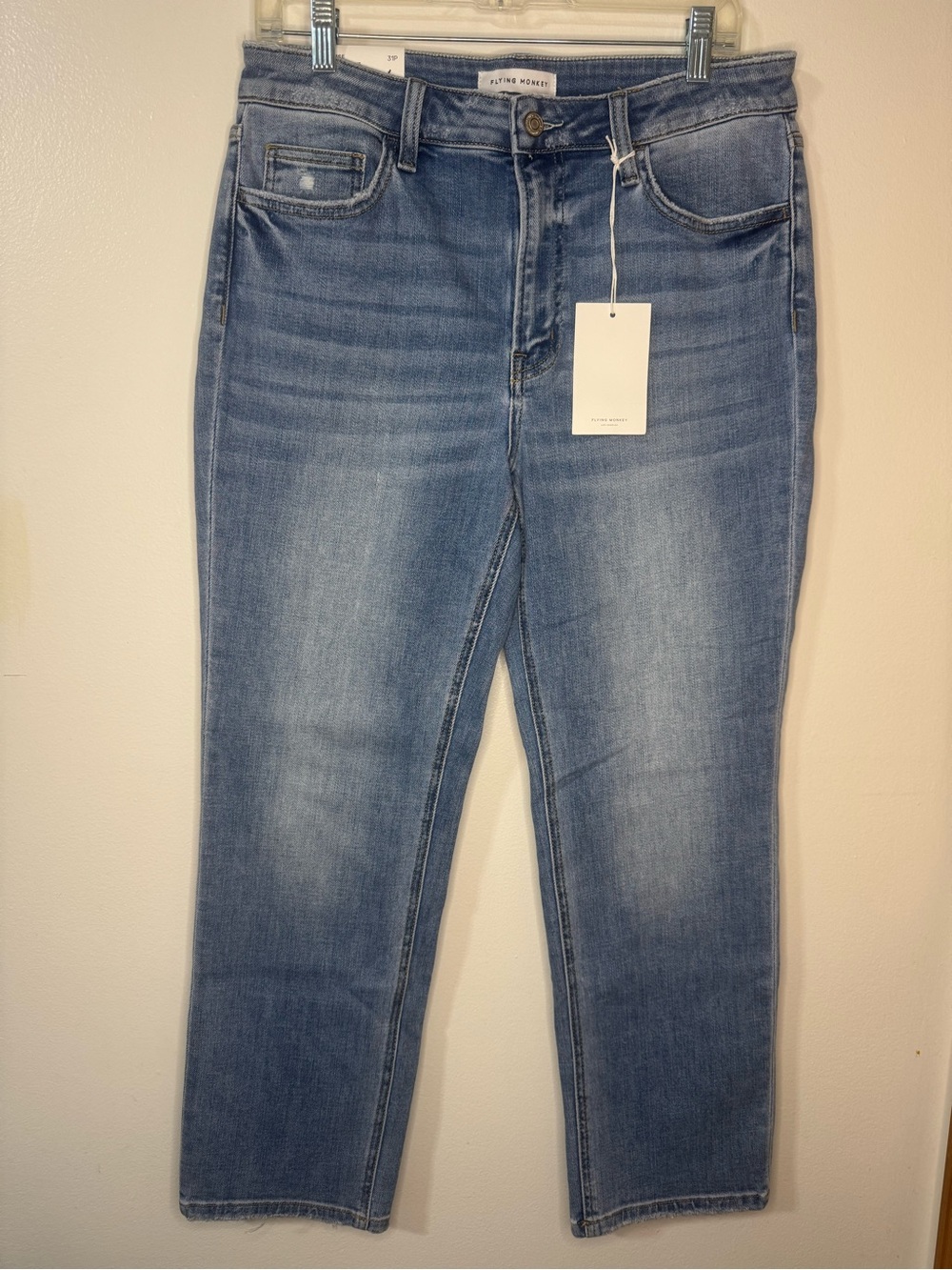 Flying Monkey Mid Rise Slim Straight Light Blue Jeans
